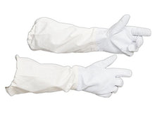 Load image into Gallery viewer, FOREST BEEKEEPING SUPPLY - Goatskin Leather Beekeeper's Glove with Long Canvas Sleeve & Elastic Cuff. Keystone Thumb and Dexterity (Medium)
