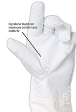 Load image into Gallery viewer, FOREST BEEKEEPING SUPPLY - Goatskin Leather Beekeeper's Glove with Long Canvas Sleeve & Elastic Cuff. Keystone Thumb and Dexterity (Medium)