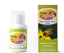 Load image into Gallery viewer, HIVE ALIVE Bee Food Supplement - Natural Honey Bee Liquid Feed Enhancer - Organic Beekeeping Autumn Spring Feeding - Lower Winter Mortality, Improve Colony Health, Honey Production (100 ml, 10 Hives)