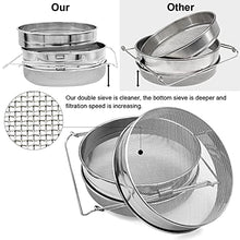 Load image into Gallery viewer, Blisstime Honey Strainer Double Sieve Stainless Steel Honey Harvesting Starter Kit | Set of 4 -Double Sieve Honey Strainer Beekeeping Supplies, Frame Holder, Honey Gate Uncapping Fork