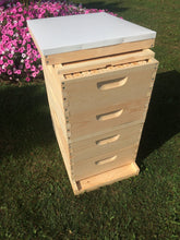 Load image into Gallery viewer, 4 medium ( 6 5/8 ) Bee Hive w/Frames & Foundations UnAssembled Langstroth