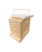 Load image into Gallery viewer, 3 Medium (6 5/8) w/Frames Beekeeping Bee Hive kit (Un-Assembled) Langstroth
