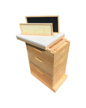 Load image into Gallery viewer, 2 Deep 1 Medium Complete Bee Hive kit w/Frames &amp; Foundations (Un-Assembled) Langstroth
