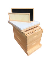 Load image into Gallery viewer, 1 Deep &amp;  1 Medium Complete Bee Hive w/Frames and Foundations UN-ASSEMBLE Langstroth
