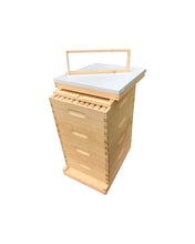 Load image into Gallery viewer, 4 medium (6 5/8) w/Frames Beekeeping Bee Hive kit (Un-Assembled) Langstroth

