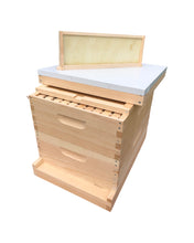 Load image into Gallery viewer, 2 Medium 6 5/8 Complete Bee hive w/Frames &amp; Foundations Assembled Langstroth
