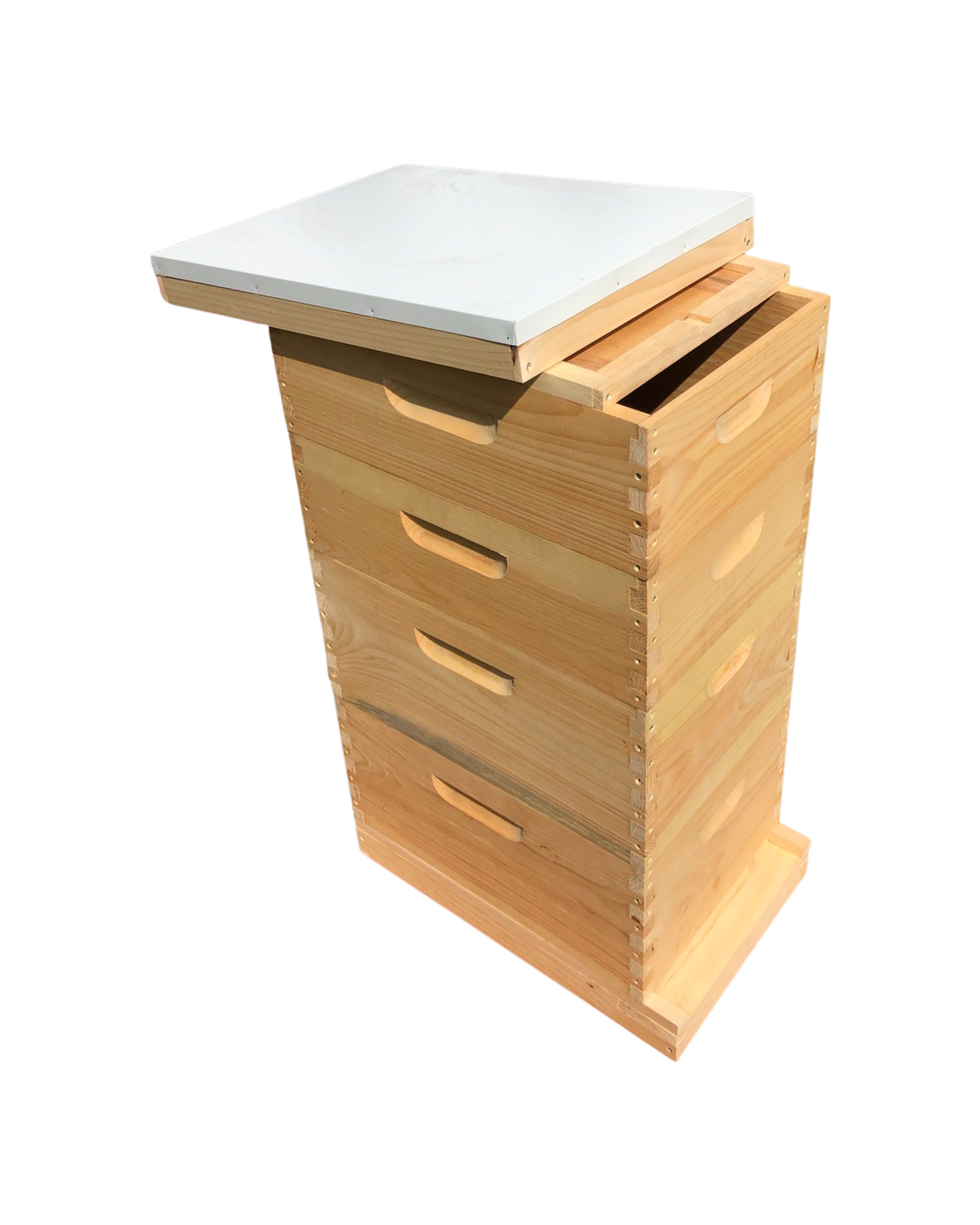Bee Hive 2 Deep & 2 Medium Beekeeping BeeHive Body Only (Un-Assembled ...